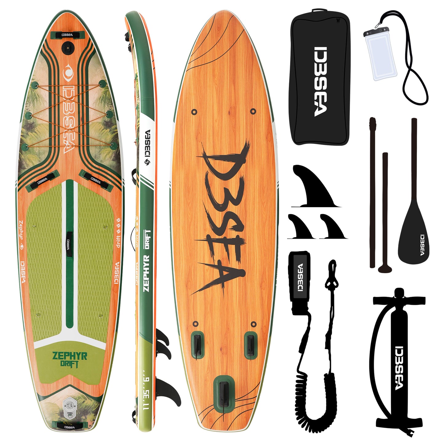 Genreen Inflatable Paddle Board Stand up Paddle Board with Premium SUP Accessories