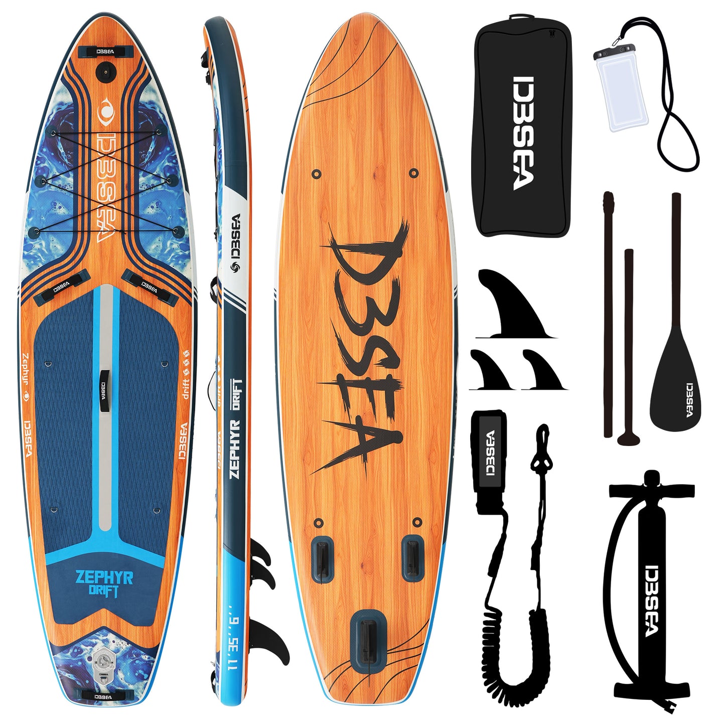 Genreen Inflatable Paddle Board Stand up Paddle Board with Premium SUP Accessories