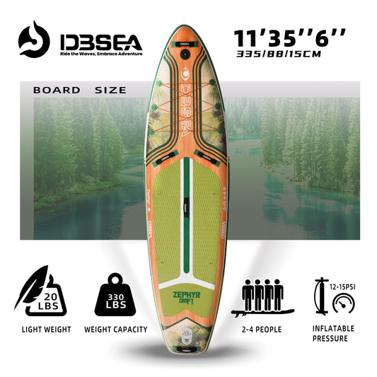 Genreen Inflatable Paddle Board Stand up Paddle Board with Premium SUP Accessories