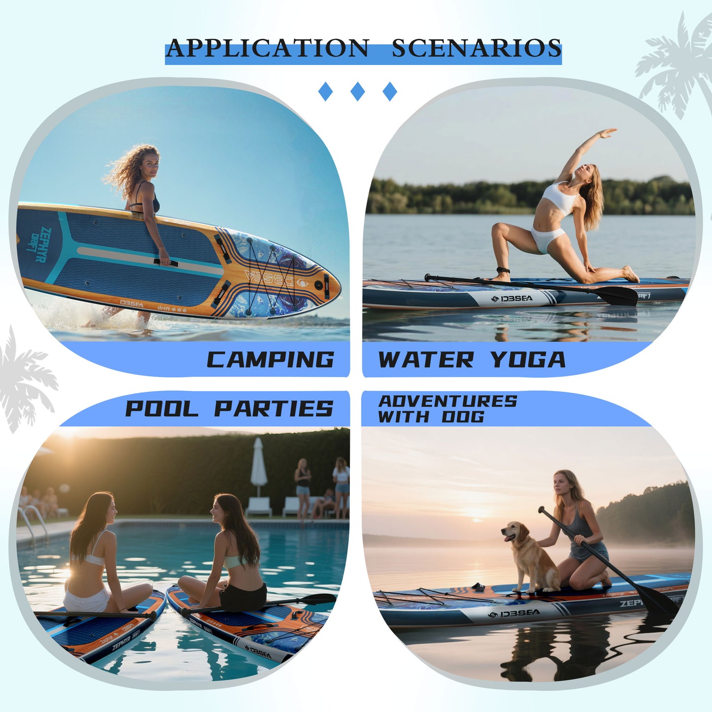 Genreen Inflatable Paddle Board Stand up Paddle Board with Premium SUP Accessories