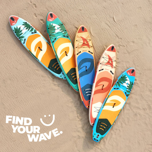 Quashley Colorful Plant Series Inflatable Paddle Board 11'x34"×6" Extra Wider Stand Up Paddle Board Stable Inflatable SUP with 10L Waterproof Bag,Pump,Paddle,3 Removable Fins and Portable Backpack