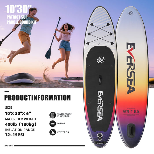 MSEASFREE Inflatable Stand up Paddle Board 10 ft All-Purpose Inflatable Paddleboard with Full SUP Accessories
