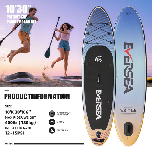 MSEASFREE Inflatable Stand up Paddle Board, 10ft Paddle Boards with Premium SUP Accessories