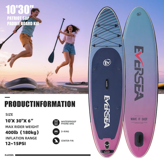 MSEASFREE Inflatable Paddle Board Stand up Paddle Board 10' SUP Board for Youth & Adults