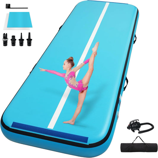 EGGORY Tumble Track, Inflatable Tumbling Mat,Tumble Track Mats for Gymnastics, and Tumble Track with 8 Inches Thickness for Home, Training, Cheerleading, Yoga, Water with Pump