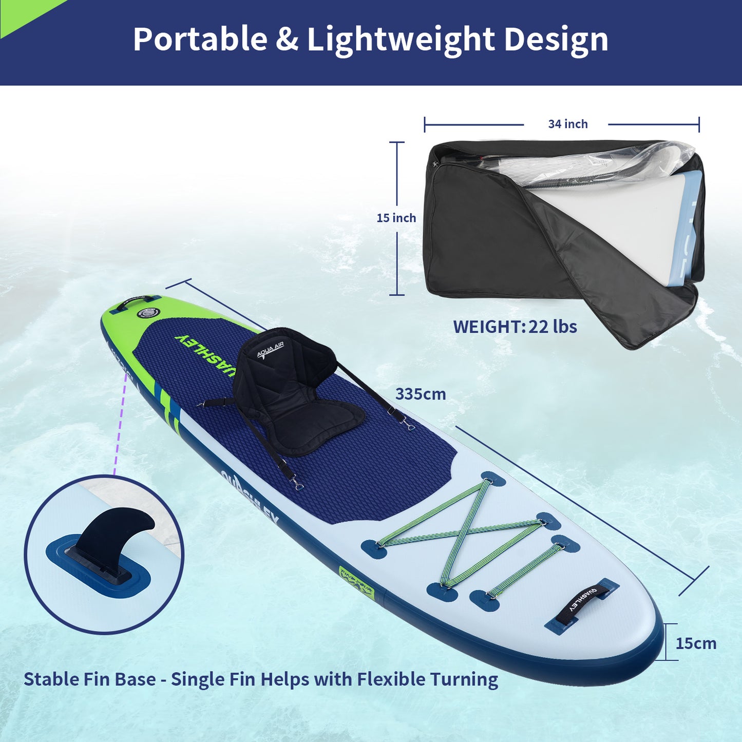 Inflatable Stand Up Paddle Boards 11'x32"*6"with Premium SUP Paddle Board Accessories, Wide Stable Design, Anti-Slip Comfort Deck for Water sports for Youth & Adults