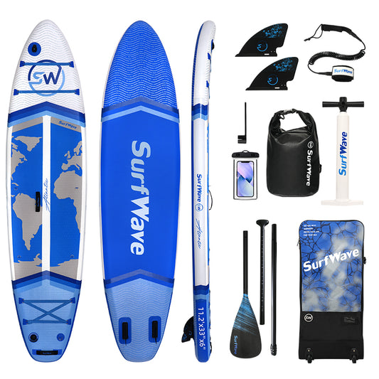 Inflatable Paddle Board Stand Up Surfboard 11'x34"x6" with Sup Accessories,Carry Bag,Fast Pumping ,Non-Slip Comfort Deck for Adults/Youth