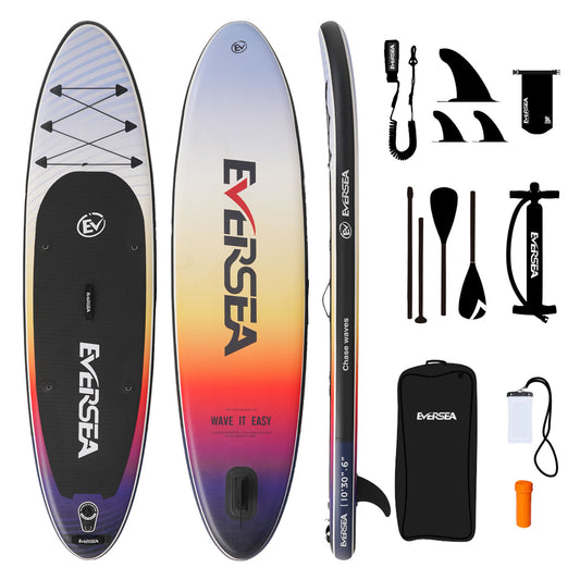 MSEASFREE Inflatable Stand up Paddle Board 10 ft All-Purpose Inflatable Paddleboard with Full SUP Accessories
