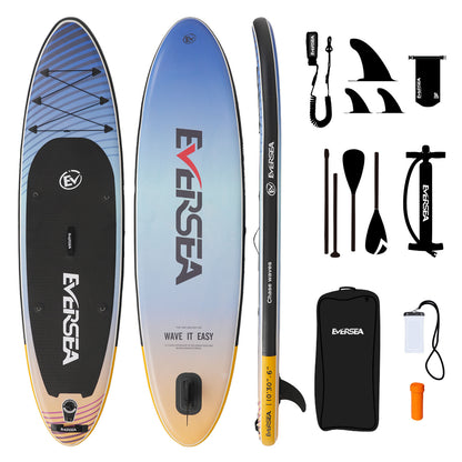 MSEASFREE Inflatable Stand up Paddle Board, 10ft Paddle Boards with Premium SUP Accessories