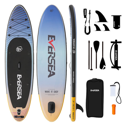 MSEASFREE Inflatable Stand up Paddle Board, 10ft Paddle Boards with Premium SUP Accessories