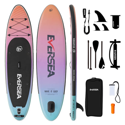 MSEASFREE 10' Inflatable Stand up Paddle Board,with Premium SUP Paddle Board Accessories,Non-Slip Comfort Deck for Youth & Adults
