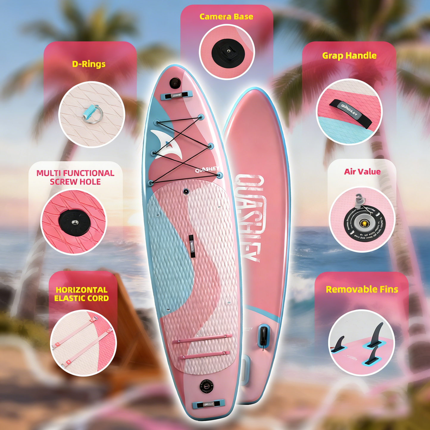 Inflatable Stand Up Paddle Board,Inflatable Paddleboards 32/34 Inch Wide,All Around SUP for Beginners with Lightweight Paddle,Hand Pump,Backpack,Leash,Durable & Portable iSUP Board
