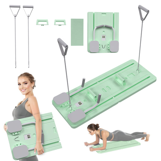 Genreen Multifunctional Abdominal Board Portable Pilates Board Foldable Ab Exercisers
