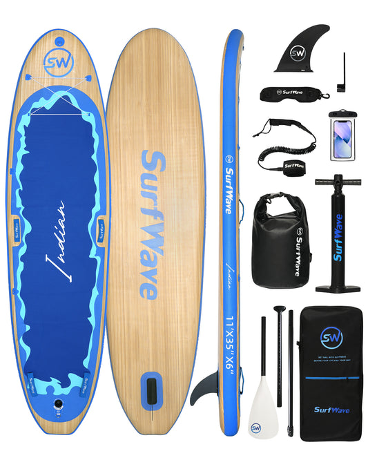 Inflatable Paddle Board Stand Up Surfboard 11'x34"x6" with Sup Accessories,Carry Bag,Fast Pumping ,Non-Slip Comfort Deck for Adults/Youth