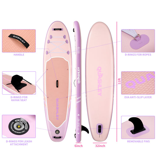 Inflatable Stand Up Paddle Boards 11'x32"*6"with Premium SUP Paddle Board Accessories, Wide Stable Design, Anti-Slip Comfort Deck for Water sports for Youth & Adults