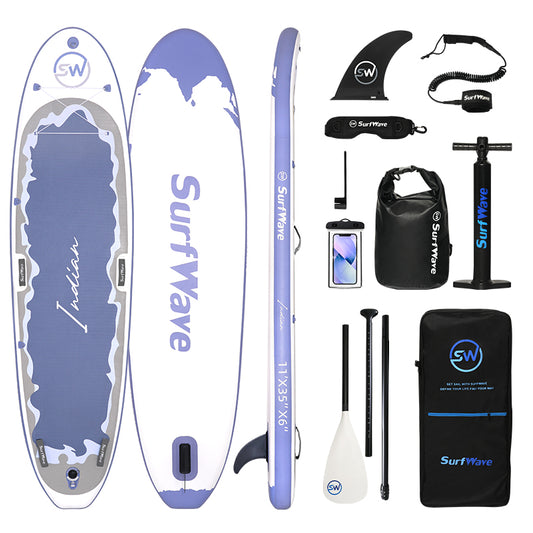 Inflatable Paddle Board Stand Up Surfboard 11'x34"x6" with Sup Accessories,Carry Bag,Fast Pumping ,Non-Slip Comfort Deck for Adults/Youth