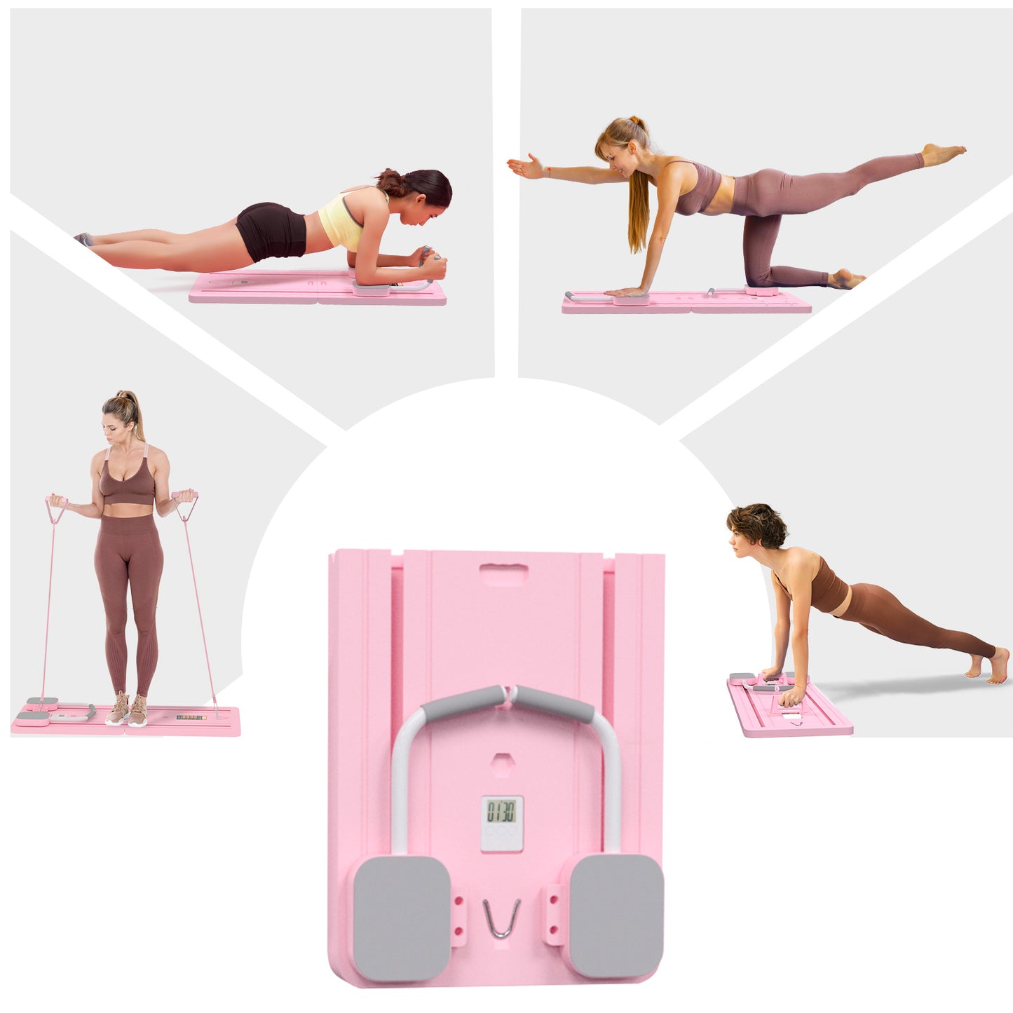 Multifunctional Abdominal Board Multifunctional Pilates Board Ab Exercisers Foldable and Portable Abdominal Training Board for Home