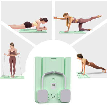 Genreen Multifunctional Abdominal Board Portable Pilates Board Foldable Ab Exercisers