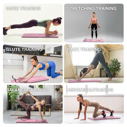 Multifunctional Abdominal Board Multifunctional Pilates Board Ab Exercisers Foldable and Portable Abdominal Training Board for Home