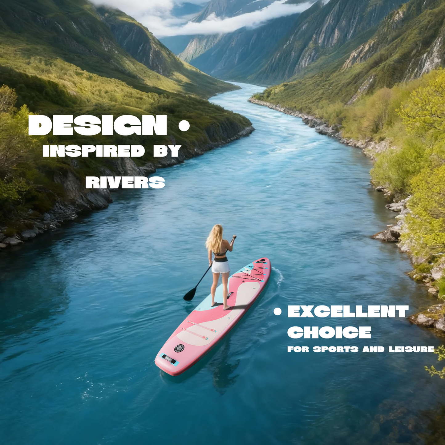 Inflatable Stand Up Paddle Board,Inflatable Paddleboards 32/34 Inch Wide,All Around SUP for Beginners with Lightweight Paddle,Hand Pump,Backpack,Leash,Durable & Portable iSUP Board