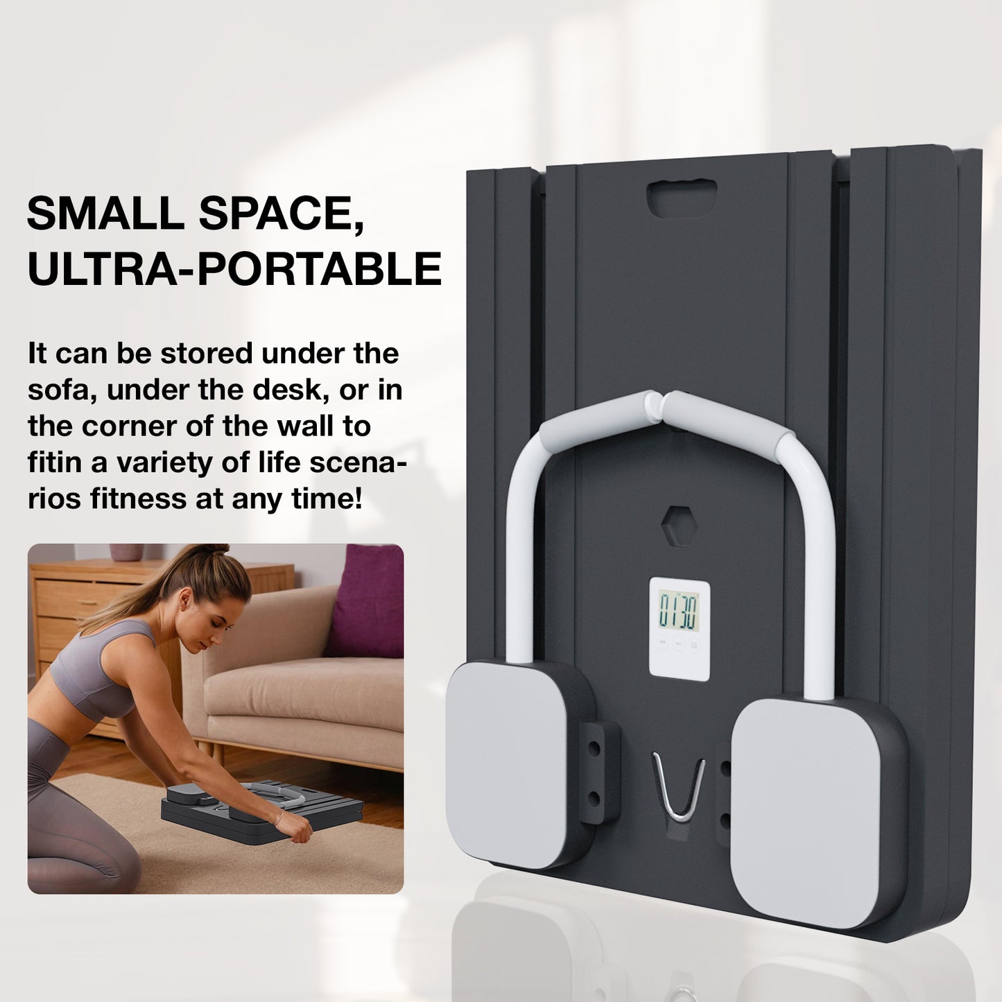 Multifunctional Abdominal Board Multifunctional Pilates Board Ab Exercisers Foldable and Portable Abdominal Training Board for Home