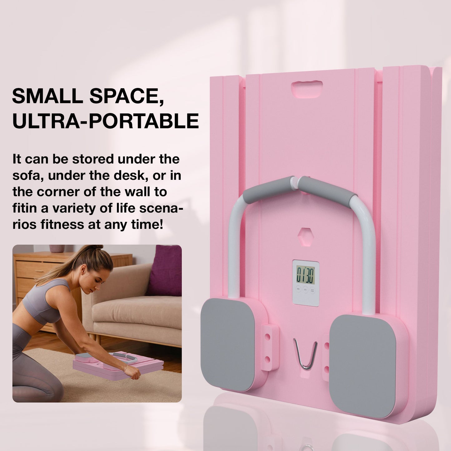 Multifunctional Abdominal Board Multifunctional Pilates Board Ab Exercisers Foldable and Portable Abdominal Training Board for Home