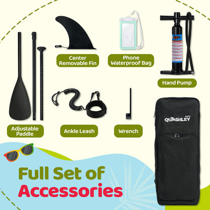Kids Inflatable Paddleboards ‎7.9'x30"*6" with Sup Board Accessories, Durable, Stable Design, Wide Non-Slip Deck, Hand Pump, Adjustable Aluminum Paddle,Surfboard Kids