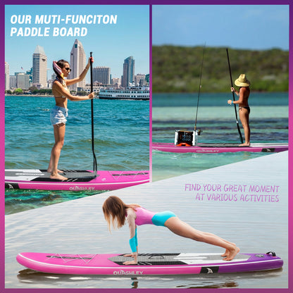 Quashley - Inflatable Paddle Board 11'×34" with All Premium Paddle Board Accessories,Inflatable SUP for Adults