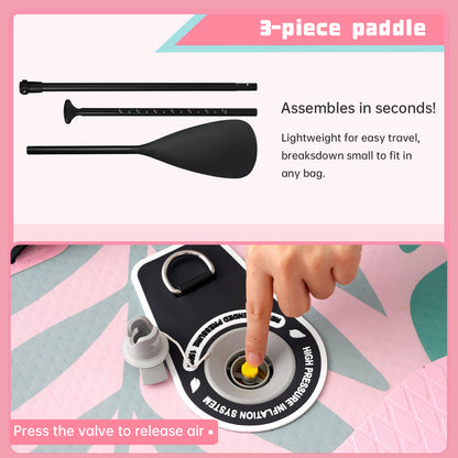 Quashley - Inflatable Paddle Board 11'×34" with All Premium Paddle Board Accessories,Inflatable SUP for Adults