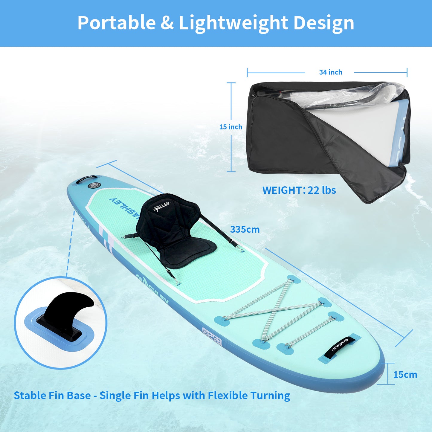 Inflatable Stand Up Paddle Boards 11'x32"*6"with Premium SUP Paddle Board Accessories, Wide Stable Design, Anti-Slip Comfort Deck for Water sports for Youth & Adults