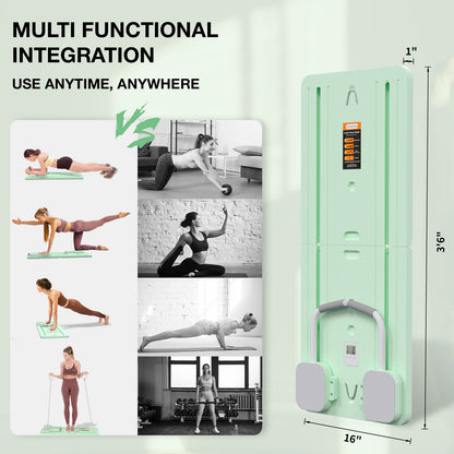 Genreen Multifunctional Abdominal Board Portable Pilates Board Foldable Ab Exercisers