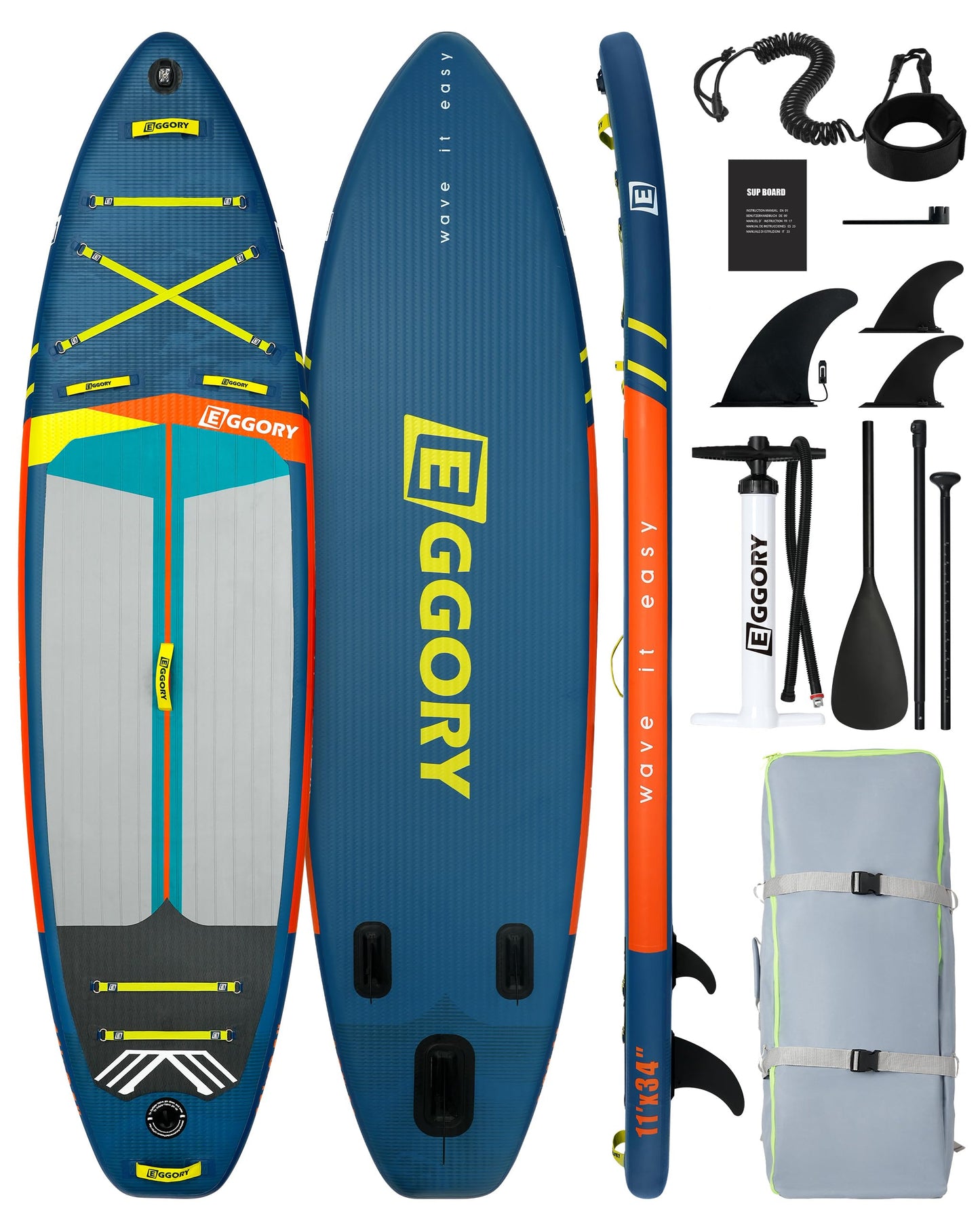 Inflatable Stand Up Paddle Boards 11'x34"x6"with Premium SUP Paddle Board Accessories, Wide Stable Design, Anti-Slip Comfort Deck for Water sports for Youth & Adults