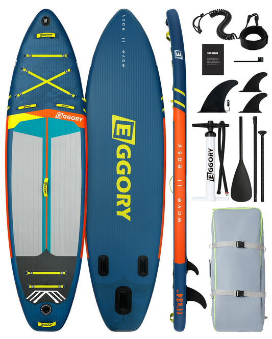 Inflatable Stand Up Paddle Boards 11'x34"x6"with Premium SUP Paddle Board Accessories, Wide Stable Design, Anti-Slip Comfort Deck for Water sports for Youth & Adults