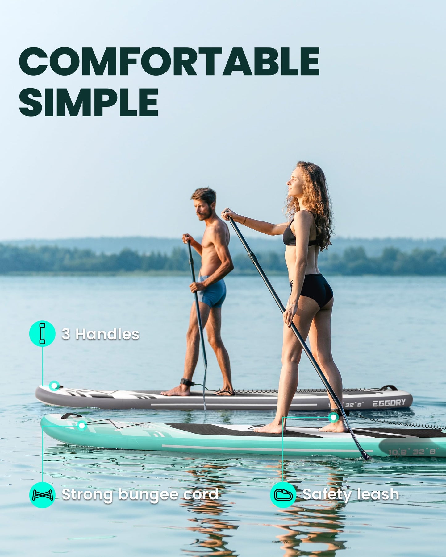 Inflatable  Paddle Boards 10'8 with Premium SUP Paddle Board Accessories
