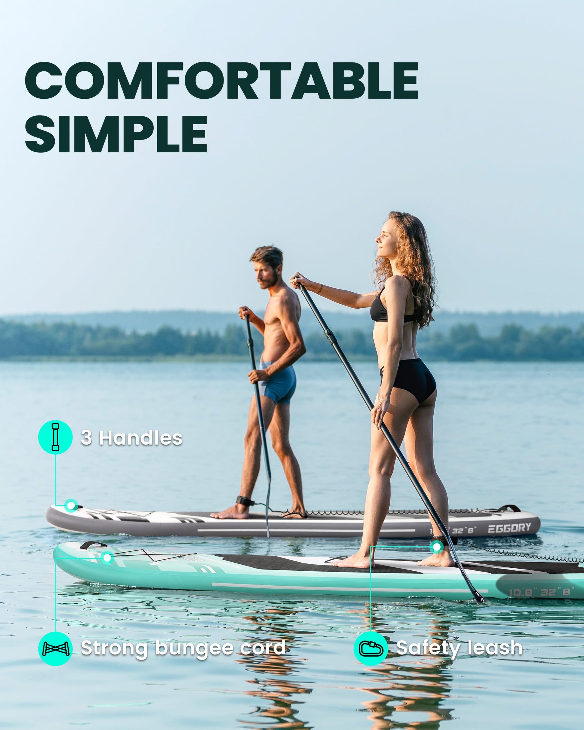 Inflatable  Paddle Boards 10'8 with Premium SUP Paddle Board Accessories