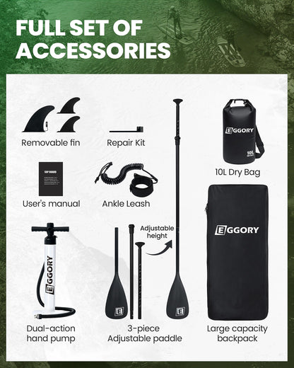 Inflatable Stand Up Paddle Boards 11'x32"x6"with Premium SUP Paddle Board Accessories, Wide Stable Design, Anti-Slip Comfort Deck for Water sports for Youth & Adults