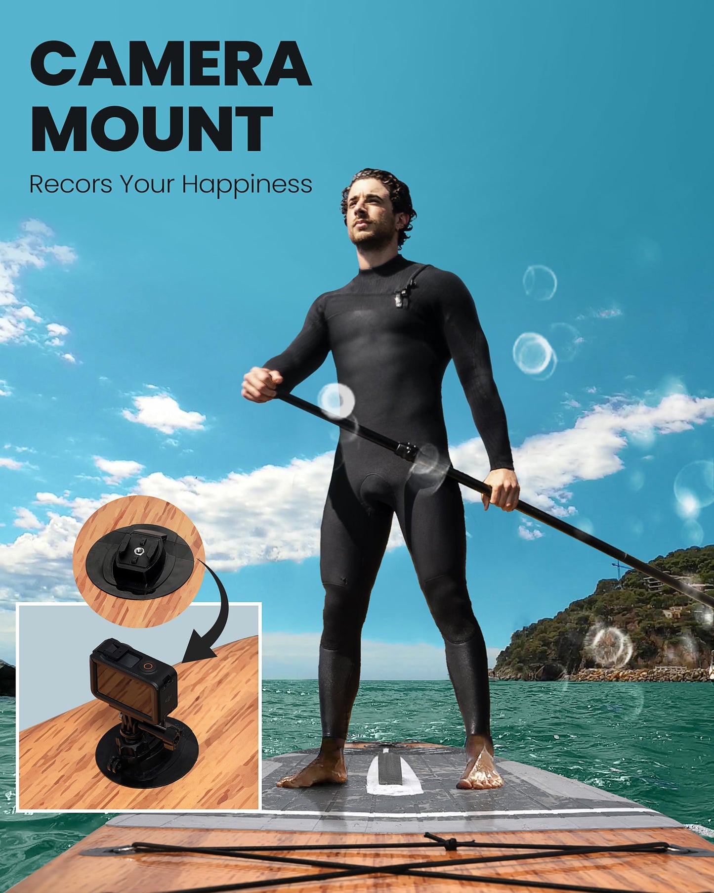 Inflatable Stand Up Paddle Boards 11'x32"x6"with Premium SUP Paddle Board Accessories, Wide Stable Design, Anti-Slip Comfort Deck for Water sports for Youth & Adults