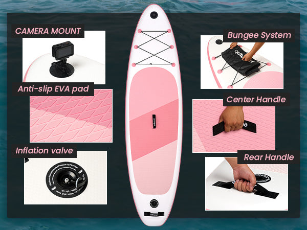 Inflatable Stand Up Paddle Boards 11'x32"x6"with Premium SUP Paddle Board Accessories, Wide Stable Design, Anti-Slip Comfort Deck for Water sports for Youth & Adults