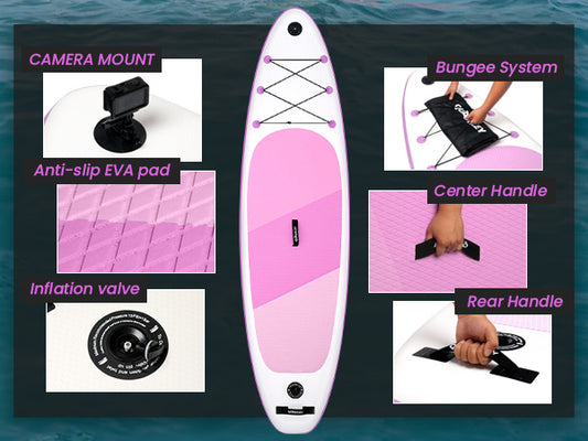 Inflatable Stand Up Paddle Boards 11'x32"x6"with Premium SUP Paddle Board Accessories, Wide Stable Design, Anti-Slip Comfort Deck for Water sports for Youth & Adults