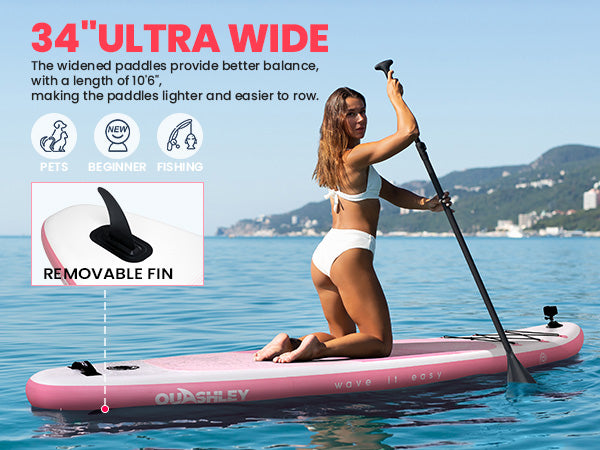 Inflatable Stand Up Paddle Boards 11'x32"x6"with Premium SUP Paddle Board Accessories, Wide Stable Design, Anti-Slip Comfort Deck for Water sports for Youth & Adults