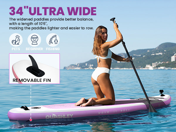 Inflatable Stand Up Paddle Boards 11'x32"x6"with Premium SUP Paddle Board Accessories, Wide Stable Design, Anti-Slip Comfort Deck for Water sports for Youth & Adults