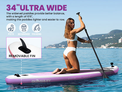 Inflatable Stand Up Paddle Boards 11'x32"x6"with Premium SUP Paddle Board Accessories, Wide Stable Design, Anti-Slip Comfort Deck for Water sports for Youth & Adults