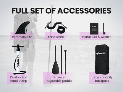 Inflatable Stand Up Paddle Boards 11'x32"x6"with Premium SUP Paddle Board Accessories, Wide Stable Design, Anti-Slip Comfort Deck for Water sports for Youth & Adults