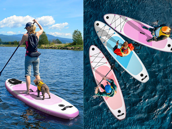 Inflatable Stand Up Paddle Boards 11'x32"x6"with Premium SUP Paddle Board Accessories, Wide Stable Design, Anti-Slip Comfort Deck for Water sports for Youth & Adults