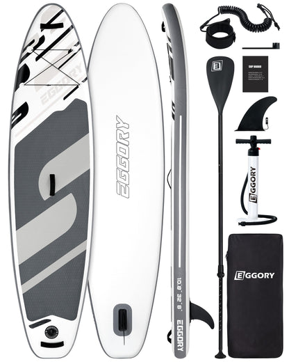 Inflatable Stand Up Paddle Boards 10'8"x32"x6"with Premium SUP Paddle Board Accessories, Wide Stable Design, Anti-Slip Comfort Deck for Water sports for Youth & Adults