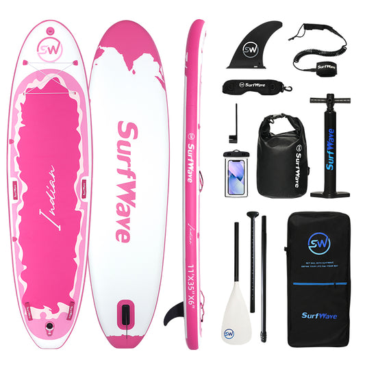 Inflatable Paddle Board Stand Up Surfboard 11'x34"x6" with Sup Accessories,Carry Bag,Fast Pumping ,Non-Slip Comfort Deck for Adults/Youth